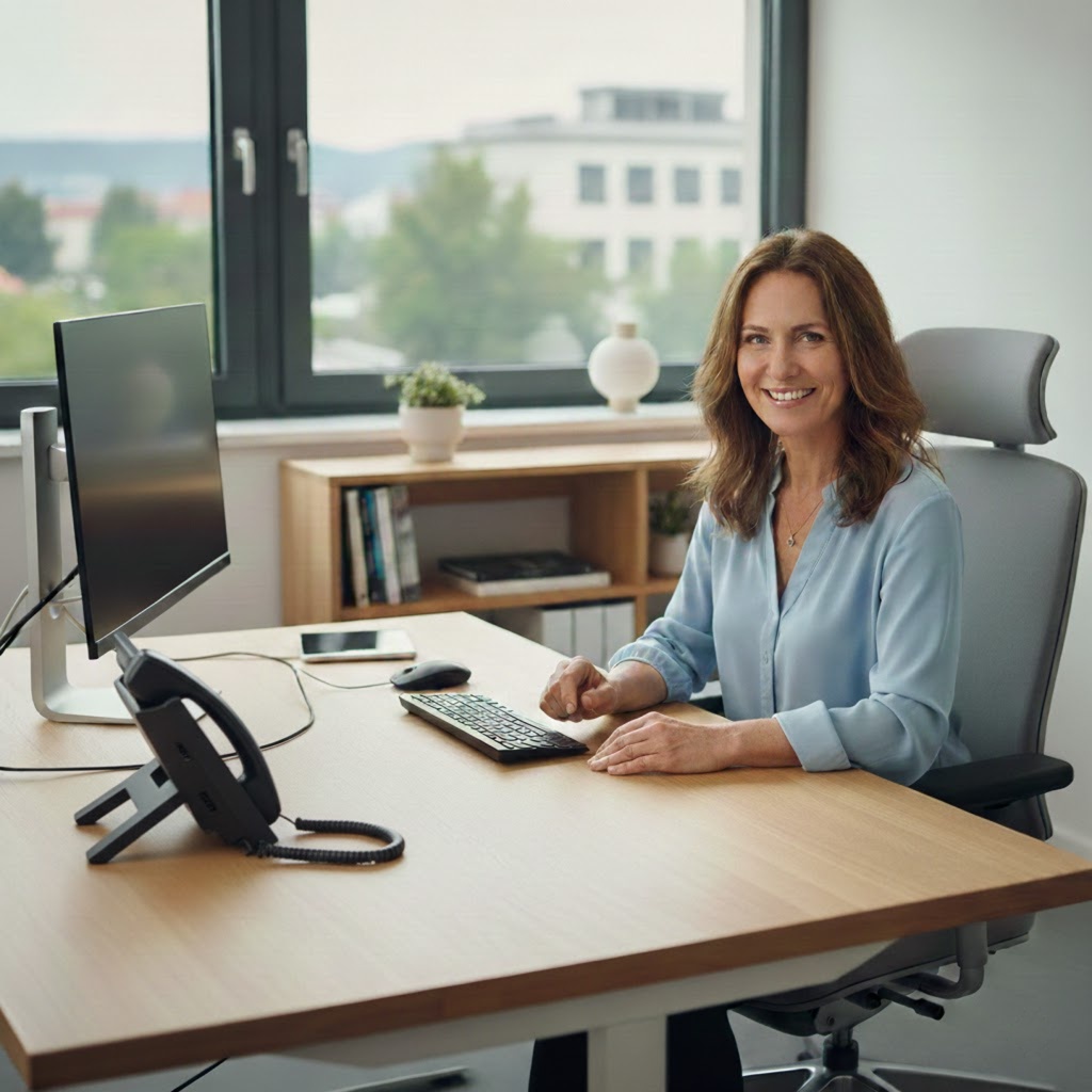 Effizienter, digitalisierter Büroarbeitsplatz